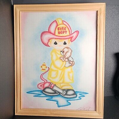 Precious Moments Adroable Firefighter Cake Topper Fireman Heart ...