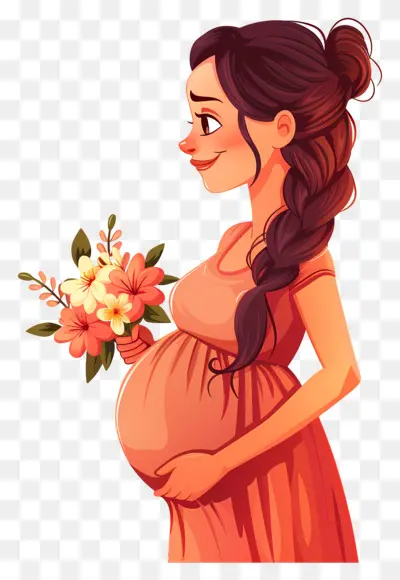 pregnant woman cartoon