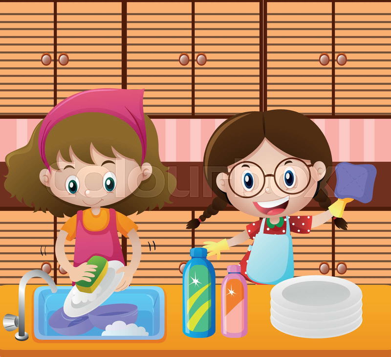 preschooler cleaning cliparts