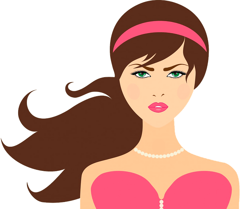 Pretty girl portrait - Free vector clipart images on clipart library.com