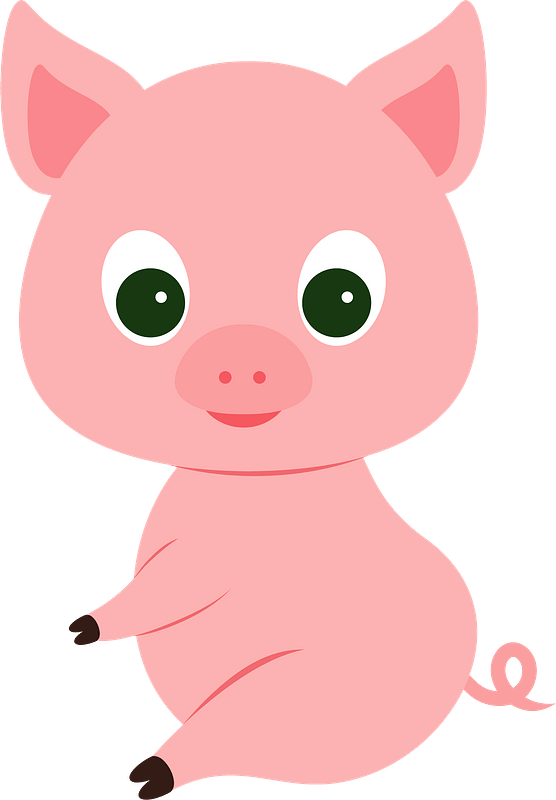 pretty pig cliparts
