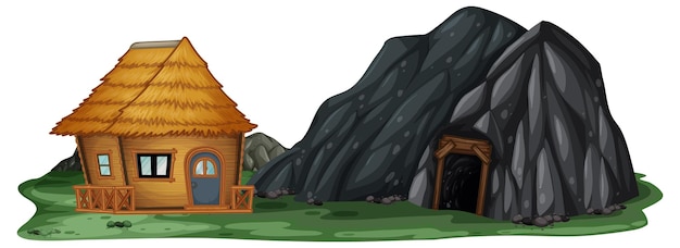 primitive house cliparts