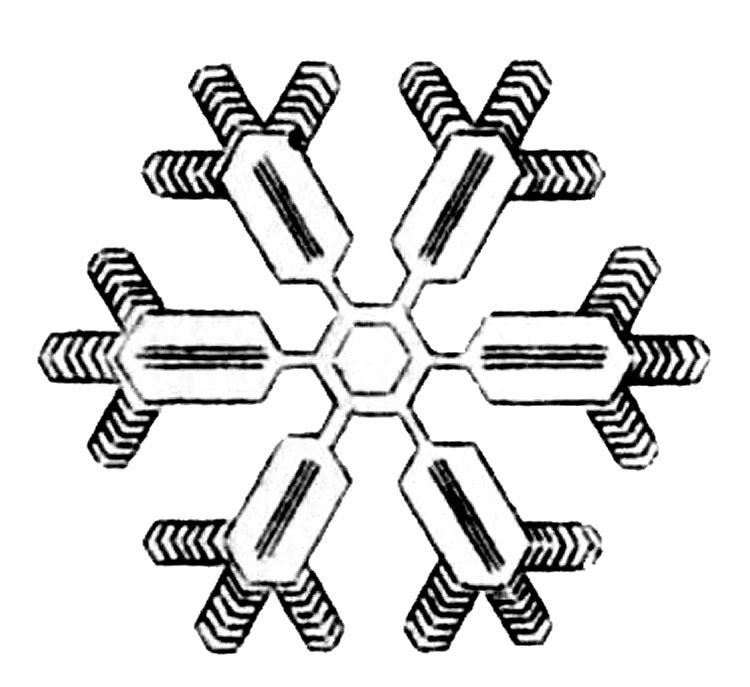primitive snowflake cliparts