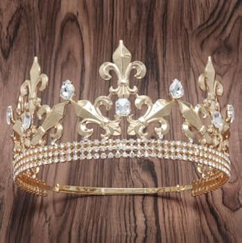Royal King Crown Mens Metal Prince Crowns Tiaras Full Round for  Christmas/Wedding/Ball/Pageant/Birthday Party/Photography (Gold) :  Amazon.de: Toys
