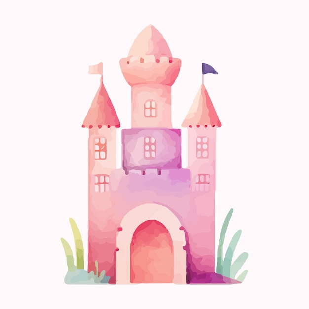 Princess magic castle Cartoon Castle Clipart Kids illustration ...
