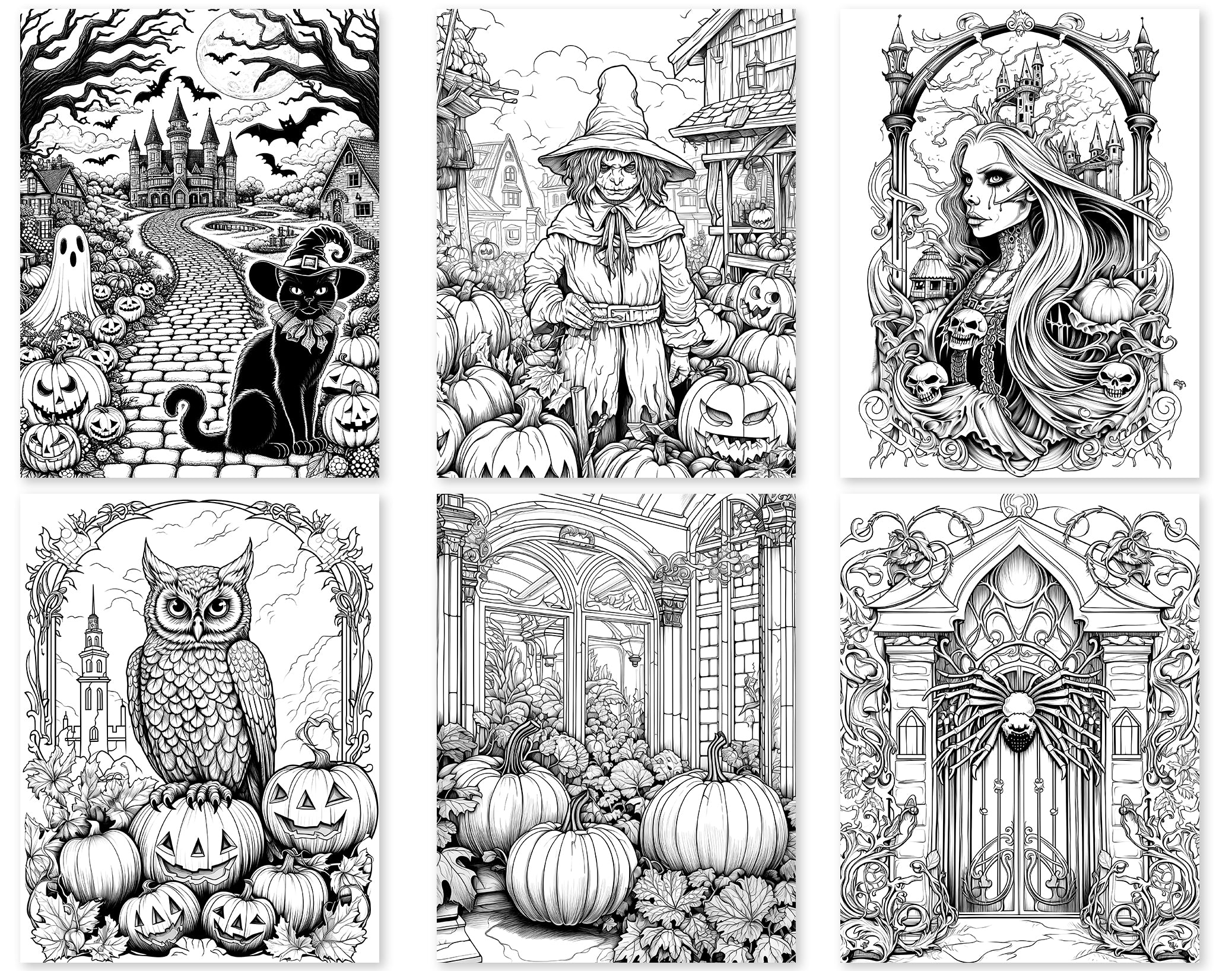 printable adult coloring pages halloween