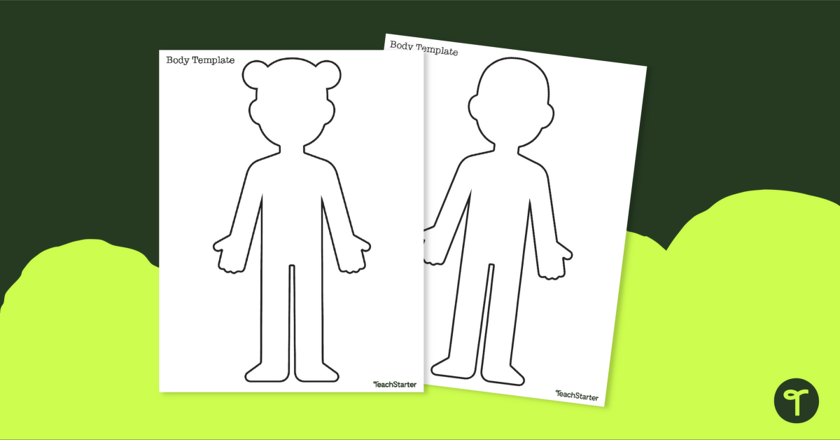 printable blank person, cartoon child