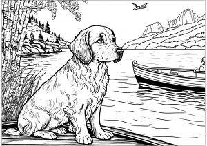Dog Coloring pages for kids (Free PDF printables)