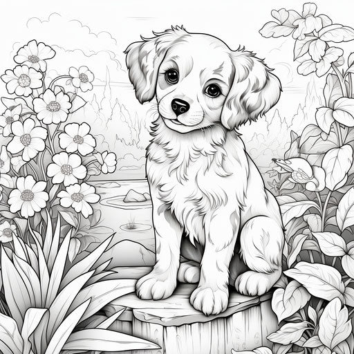 printable coloring pages dogs
