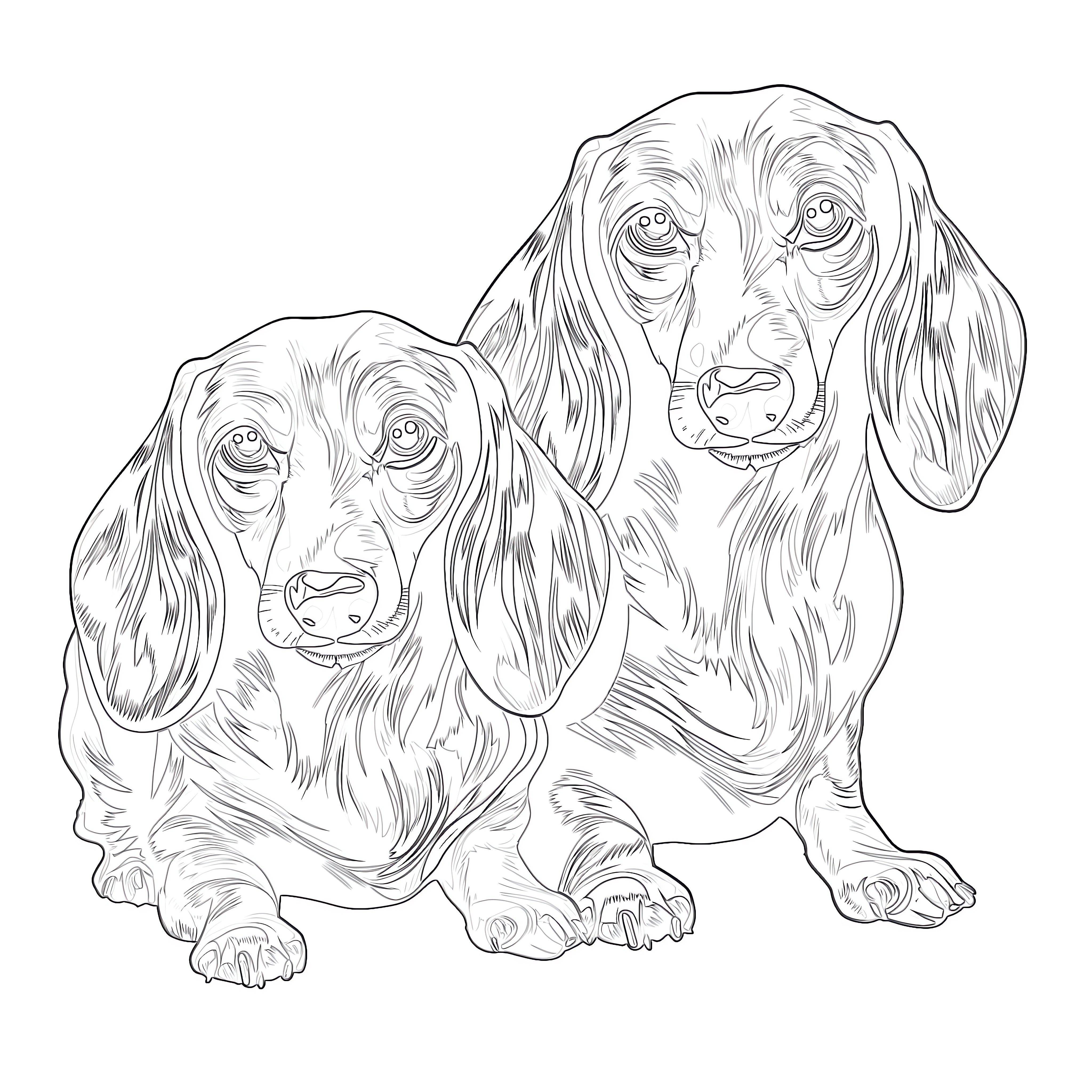 printable coloring pages of dachsunds