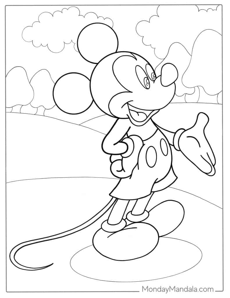 32 Mickey Mouse Coloring Pages (Free PDF Printables)