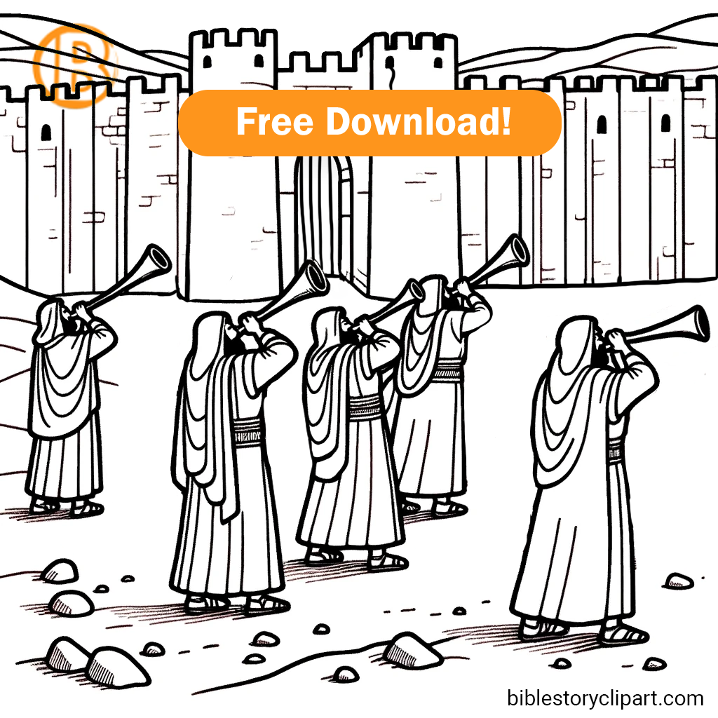 printable coloring pages walls of jericho