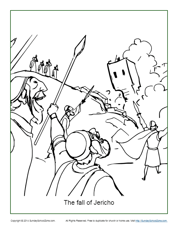 printable coloring pages walls of jericho