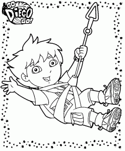 Diego Coloring pages for kids (Free PDF printables)