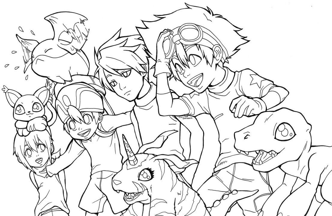 printable digimon coloring pages