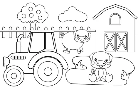 printable farm coloring pages