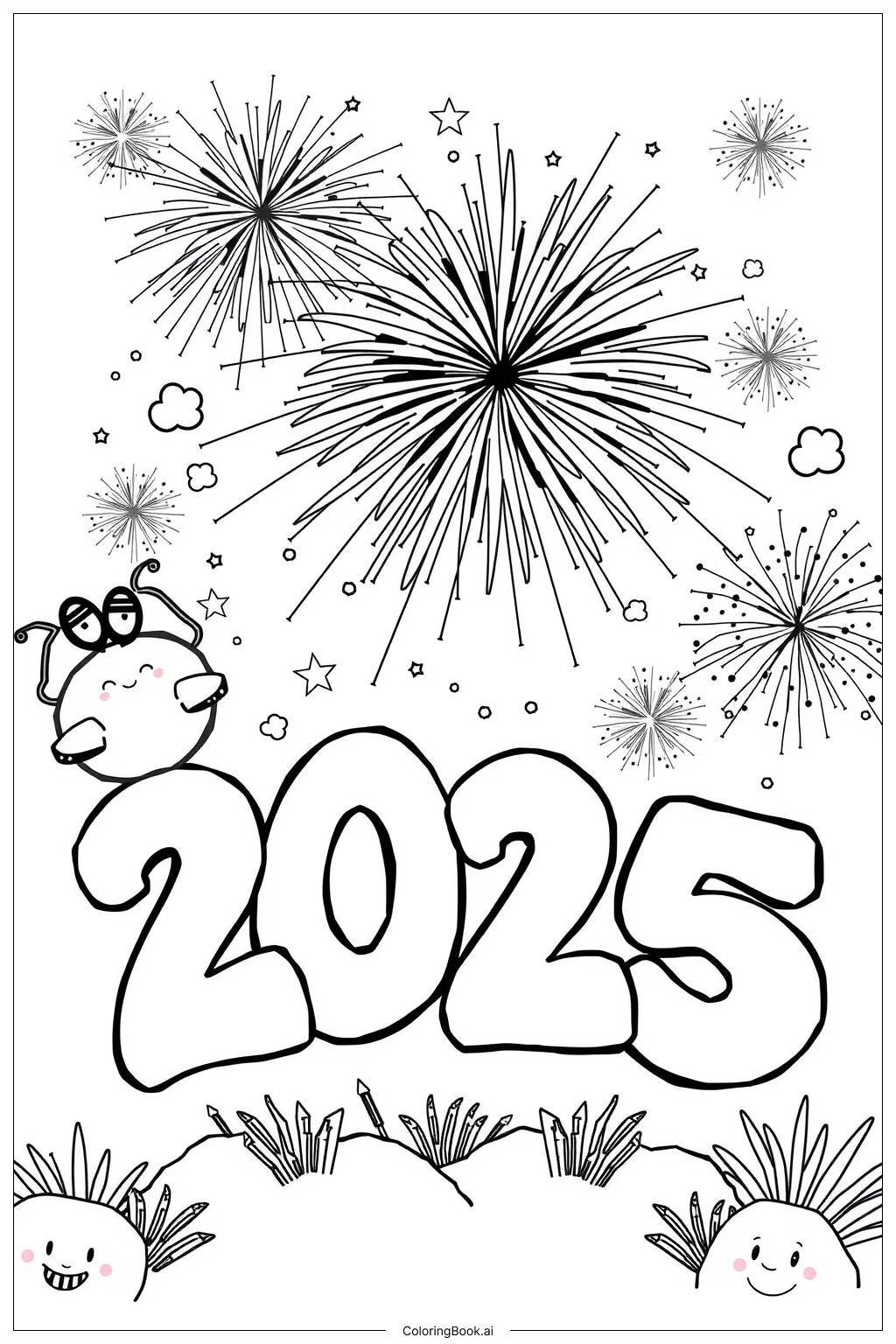 printable fireworks coloring pages