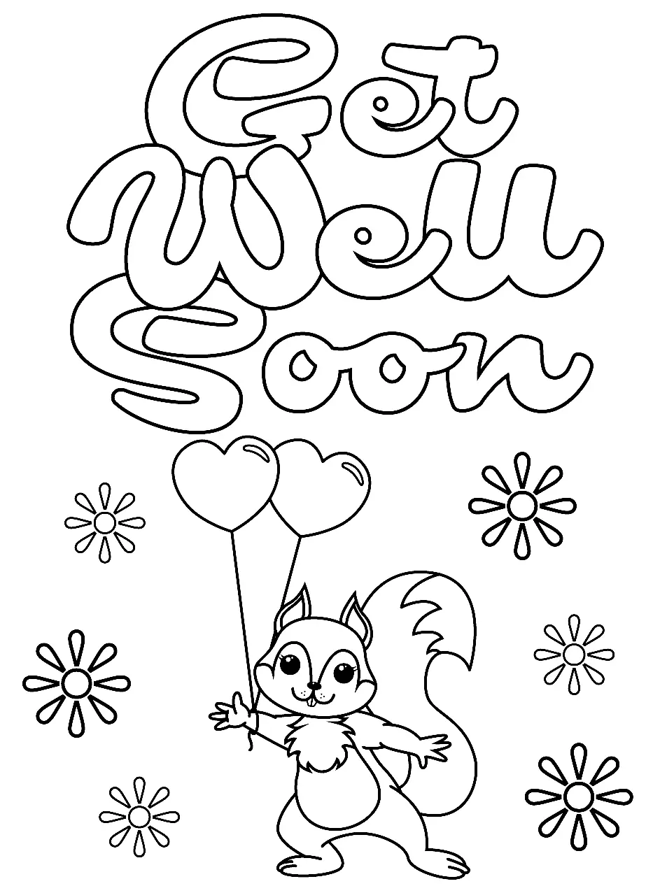 printable get well soon coloring pages