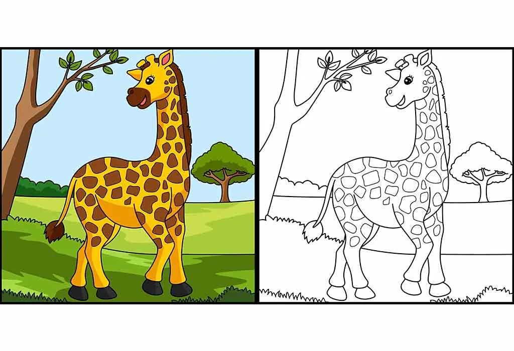 printable giraffe pictures
