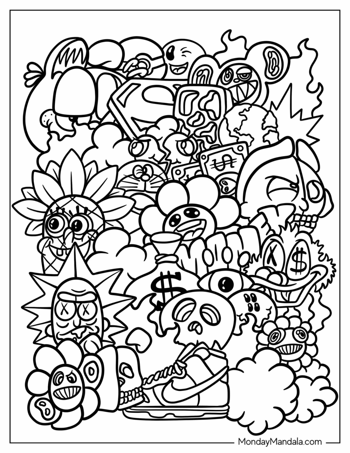 Printable Graffiti Coloring Pages Clip Art Library love Graffiti 