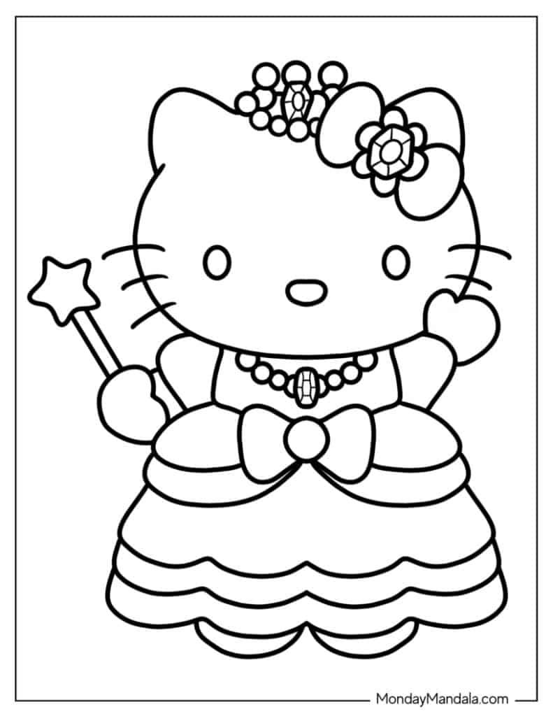 68 Hello Kitty Coloring Pages (Free PDF Printables)