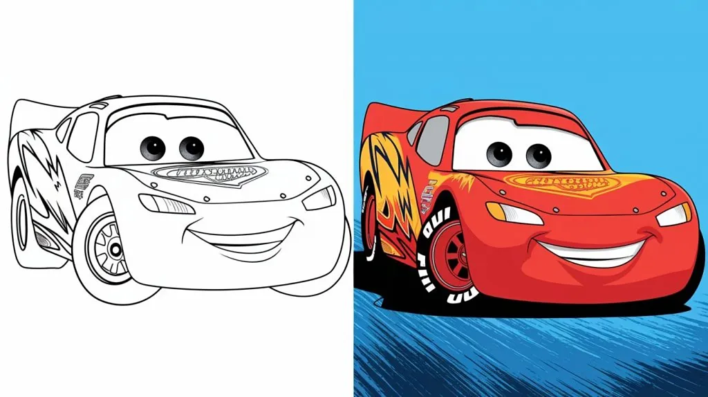 cars mcqueen coloring page