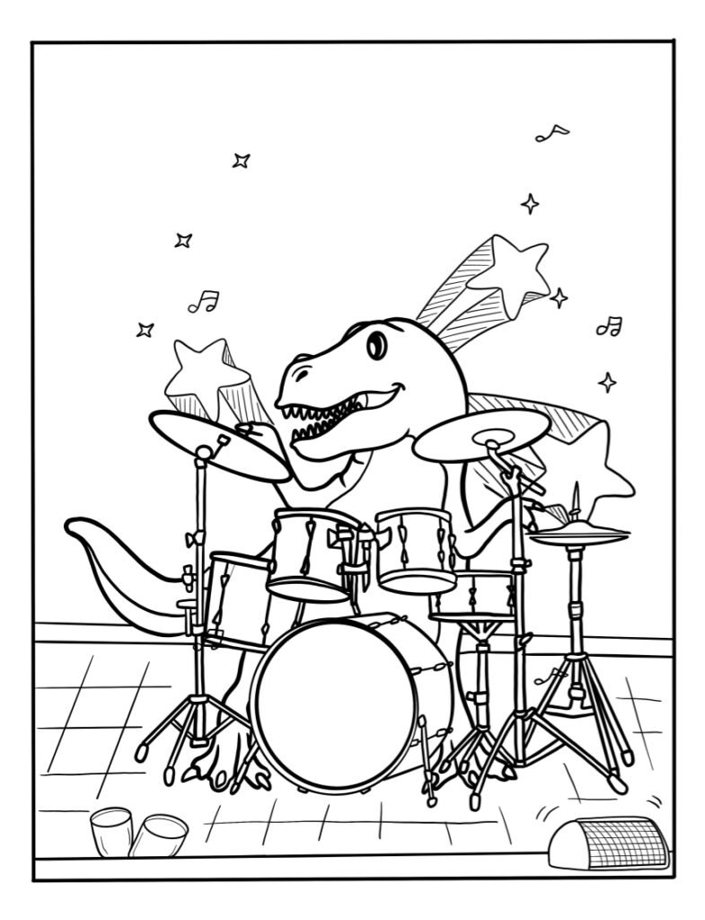 Download our printable music coloring pages for free!