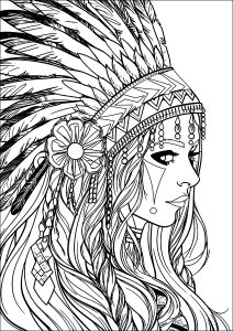 printable native american coloring pages