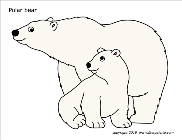 printable pictures of polar bears