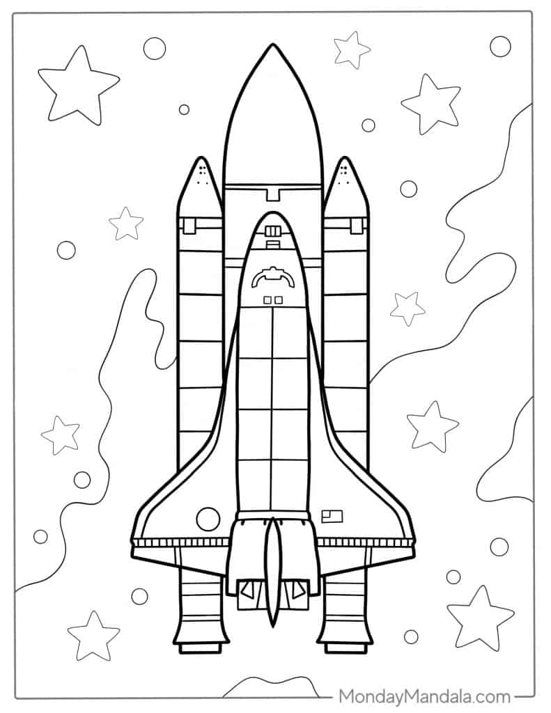 24 Rocket Coloring Pages (Free PDF Printables)