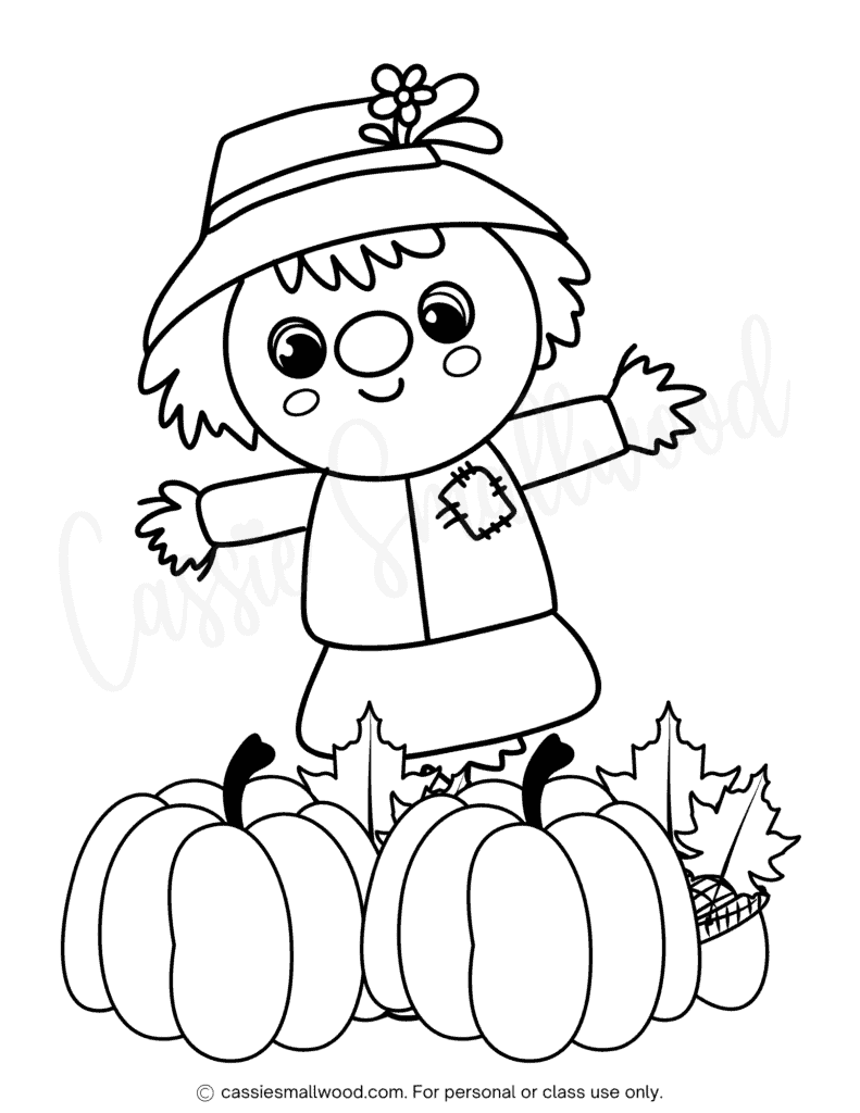 printable scarecrow coloring pages