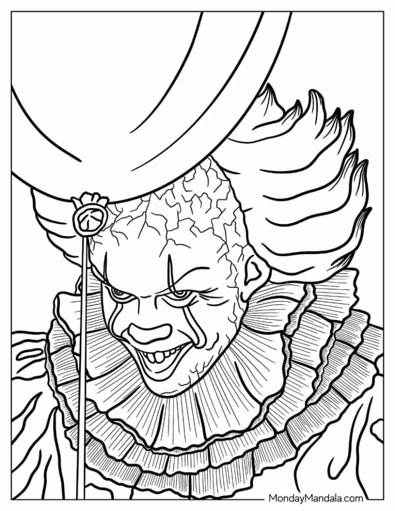 printable scary halloween coloring pages