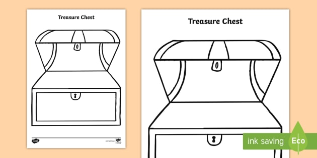 Treasure Chest Template (teacher made) - Twinkl