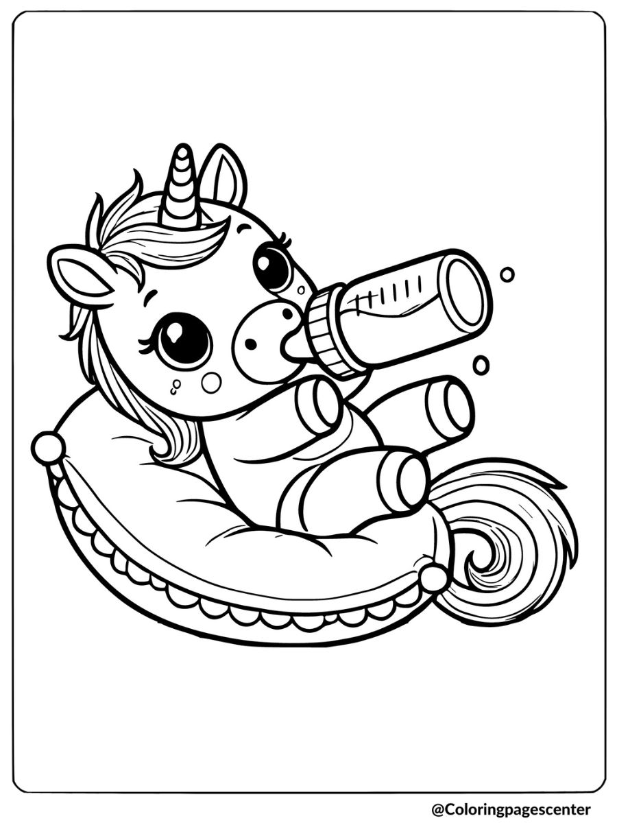 printable unicorn coloring page