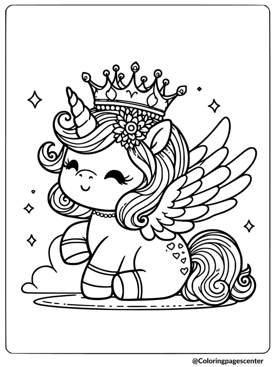 printable unicorn coloring page