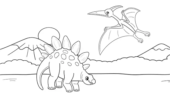 pterodactyl coloring page