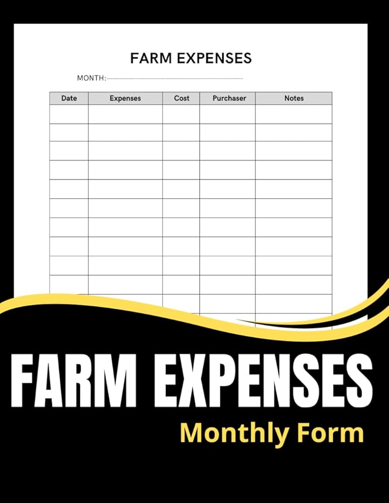 Monthly Farm Expenses Form : Publishs, Expen: Amazon.de: Books