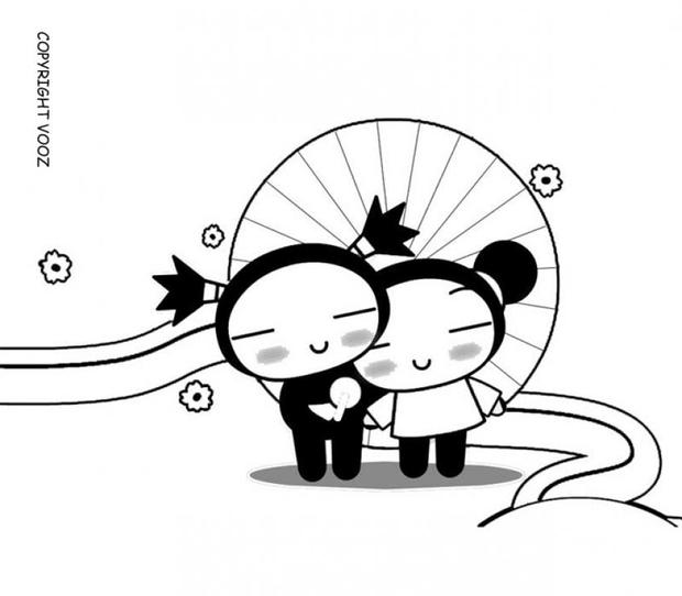pucca coloring pages