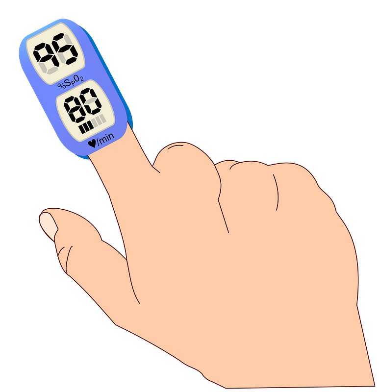 Pulse Oximeter on a Finger - Free vector clipart images on ...
