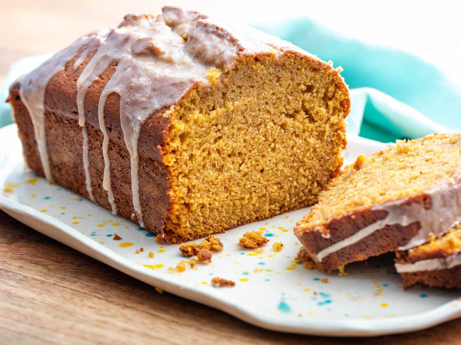Pumpkin Bread With Salted Brown Butter Glaze
