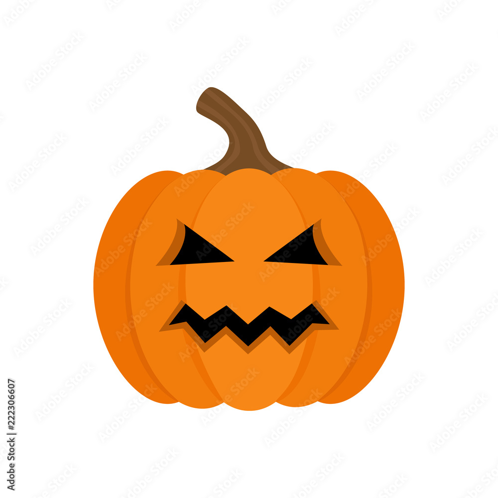 Halloween pumpkin vector graphic illustration. Jack olantern cute ...