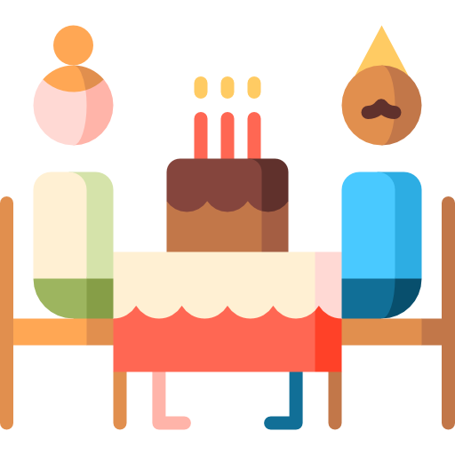 Birthday party Puppet Characters Flat icon | clipart library