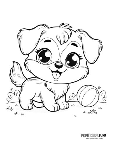 puppy coloring picture