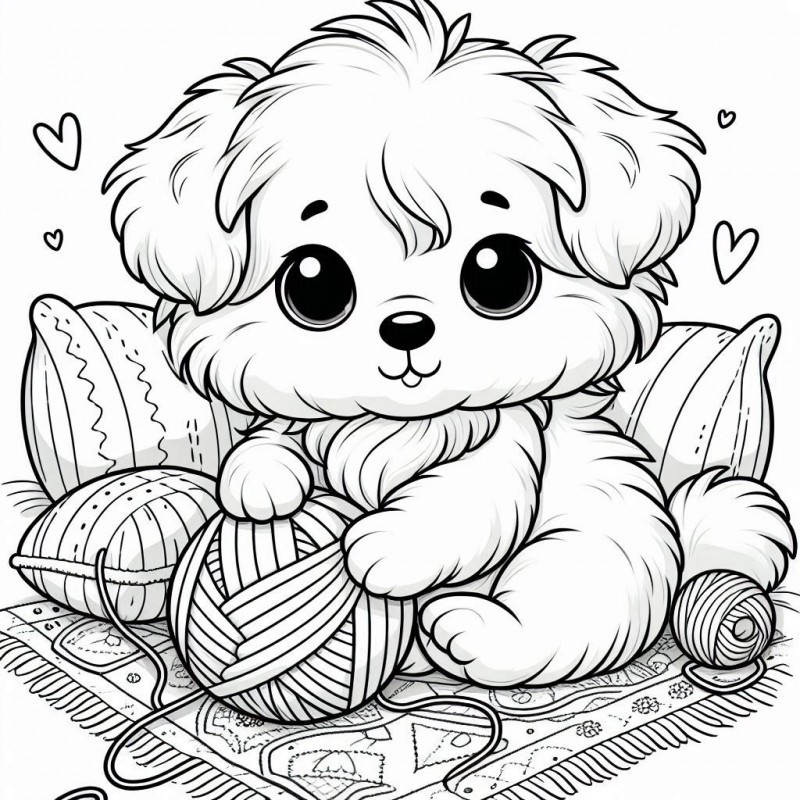 puppy coloring picture