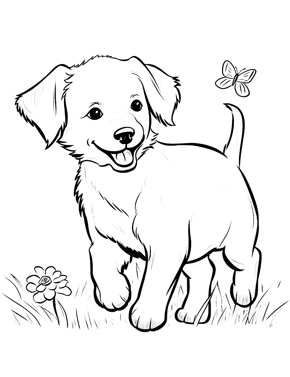 puppy printable coloring pages