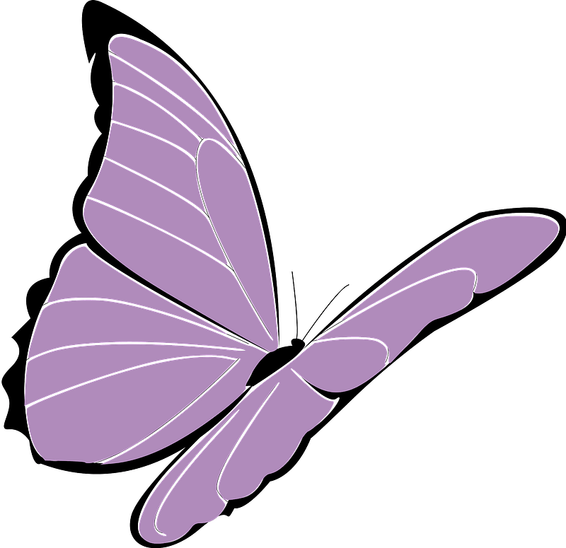 purple butterfly cliparts