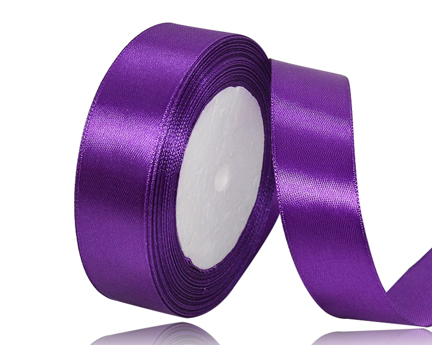 Purple Satin Ribbon 3/4 Inch x 25 Yards Purple Fabric Ribbon for Gift  Wrapping, Crafts, Bows, Wreaths, Bouquets, Sewing, Baby Showers and Wedding  ...