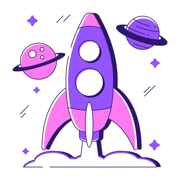 Purple Rocket Vectors &amp; Illustrations for Free Download | clipart library
