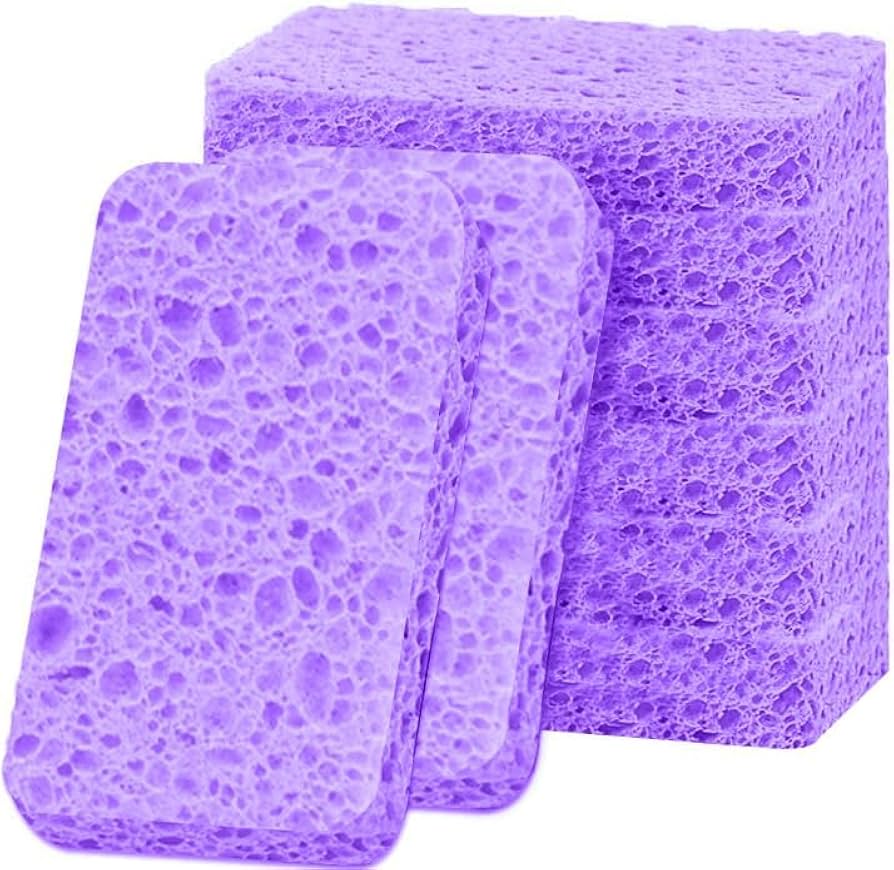 Amazon.com: Spunspon 12 - Pack Non-Scratch Scrub Sponges - Sponges for  Dishes and Washing Dishes, Cleaning Sponges for Kitchen Home and  More（Purple） : ...