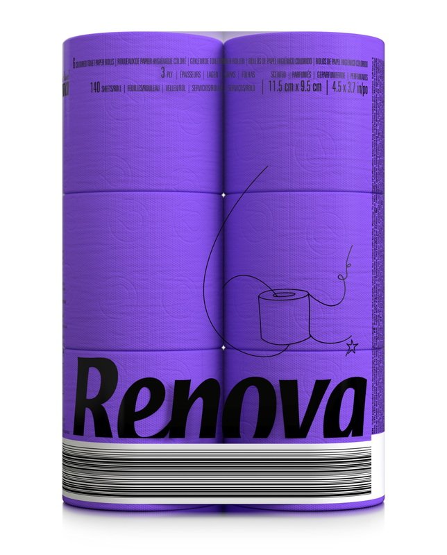 purple toilet paper